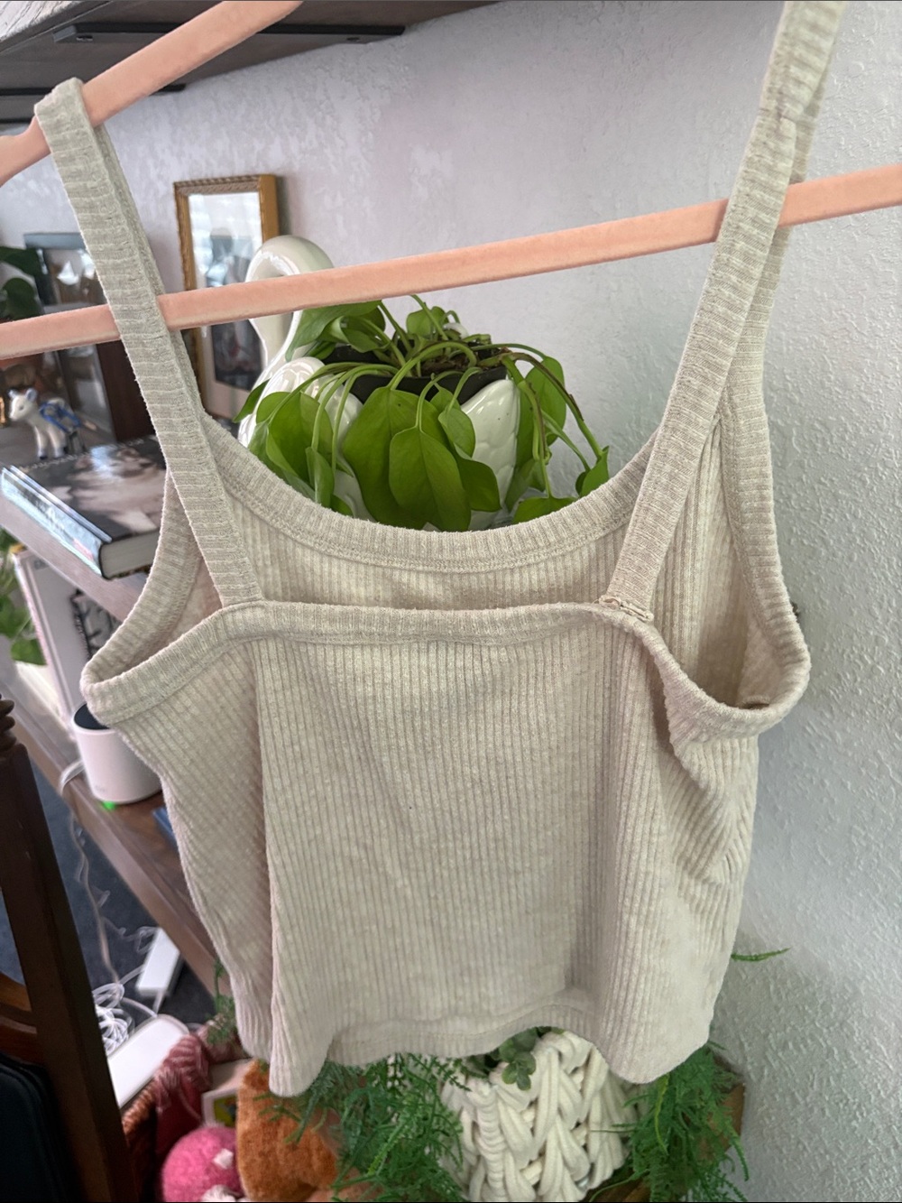 Universal Thread Ribbed Tank Top — Light Cream - Picture 3 of 3
